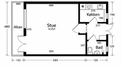 52 kvm andelslejlighed, 25 minutter fra Nørreport